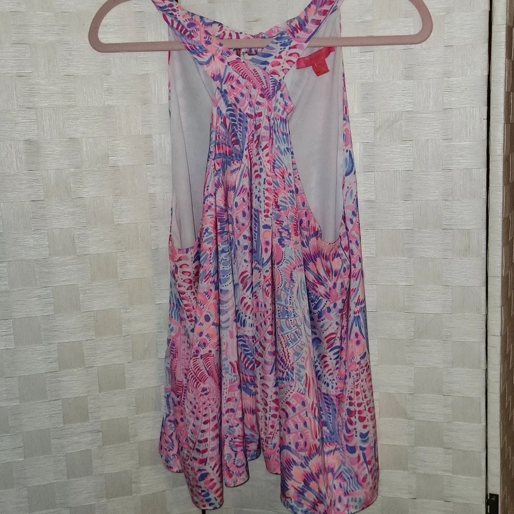 Lilly Pulitzer Rori Halter Top Raz Berry Sea You Soon Size Xl - Picture 2 of 5
